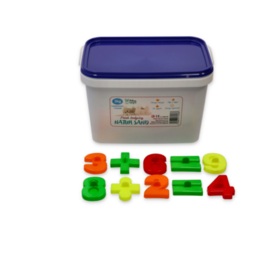 Natur Sand 3 kg with molds letters and numbers and sandpit