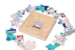 Polar animals layer puzzle