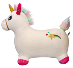 Hopping Horse, White Unicorn