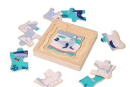 Polar animals layer puzzle