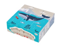 Polar animals cube puzzle