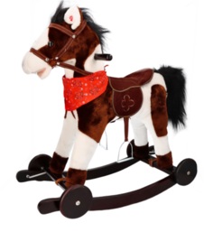 Rocking horse with wheels