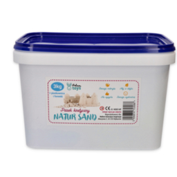 Natur Sand 3 kg with molds letters and numbers and sandpit