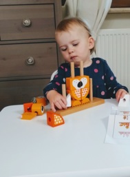 Dog stacking blocks