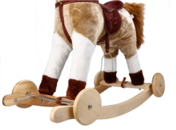 Rocking horse with wheels