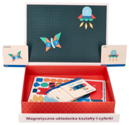 Magnetic puzzle shapes and numbers