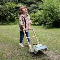 Lawn mover push along