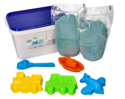 Colour Sand Azure 2kg with transport molds + mini shovel