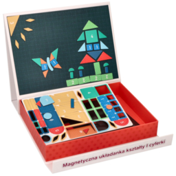 Magnetic puzzle shapes and numbers