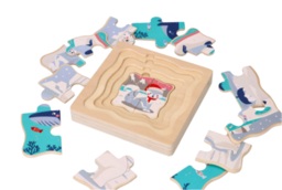 Polar animals layer puzzle