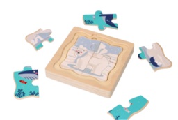 Polar animals layer puzzle