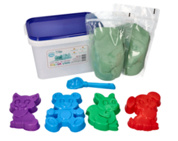 Colour Sand mint 2 kg with animals molds + mini shovel