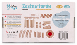 Zestaw drewnianych torów, 37 elementów