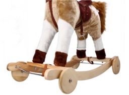 Rocking horse with wheels