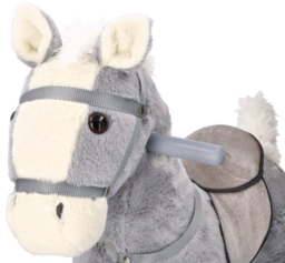 Rocking horse grey with wheels