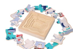 Polar animals layer puzzle