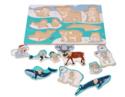 Polar animals peg puzzle