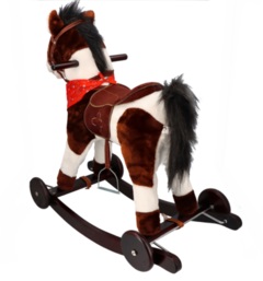 Rocking horse with wheels