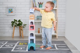 Polar animals stacking cubes