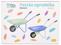 Taczka metalowa dla dziecka - małego ogrodnika - niebieska