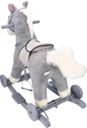 Rocking horse grey with wheels