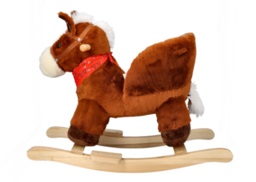 Rocking horse with chair and wheels