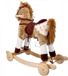 Rocking horse with wheels