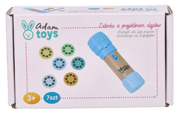 Niebieska latarka z projektorem