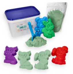 Colour Sand mint 2 kg with animals molds + mini shovel