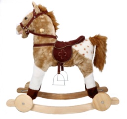 Rocking horse with wheels