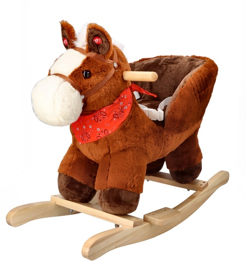 Rocking horse with chair and wheels